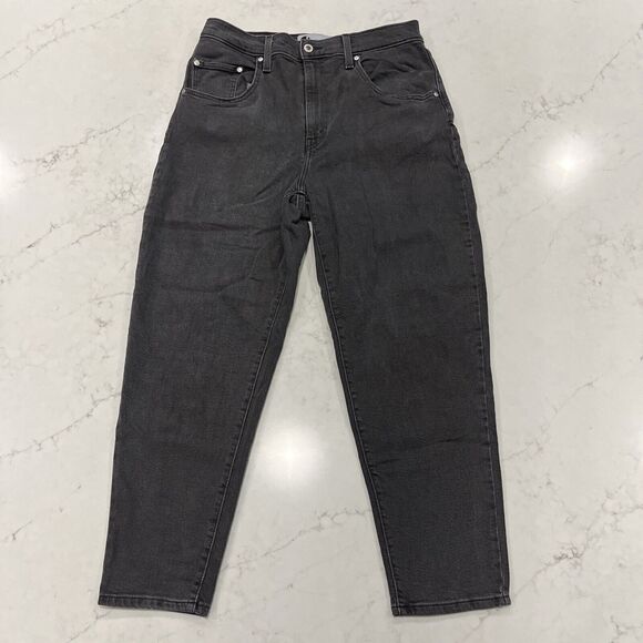 Levis Silvertab Jeans Womens Size 31x27 Gray Denim Relaxed Fit High Waisted Mom - Picture 1 of 12